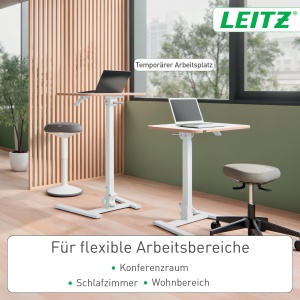 Birou pliabil si reglabil in inaltime Leitz Ergo, 65 x 46 cm, alb - Img 6