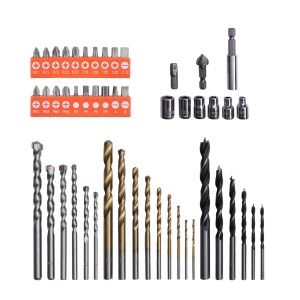 Black+Decker Set de burghie si surubelnite A7188 (50 de bucati, burghiu metalic din titan 1,5-6 mm, burghiu pentru zidarie 4-10 mm si burghiu pentru lemn 3-7 mm, capete de surubelnita, chei, suport pentru burghie magnetica, surubelnita), negru, 20 x 17 - Img 4