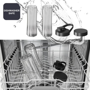 Blender BlackDecker COMPACT TO-GO 500W, 600 ml, 4 cutite inox - Img 7