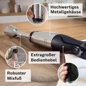 Blender Bosch ErgoMaster MSM6M673, 1000 W, 4 lame din otel inoxidabil, design ergonomic - Img 4