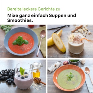Blender Braun MultiQuick 5 MQ 50001 M, 1000W, 21 viteze, alb - Img 4