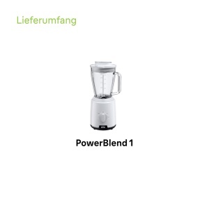 Blender Braun PowerBlend 1 JB1050WH, 1.5 l, 600 W, Alb - Img 7