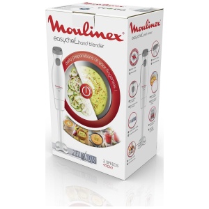 Blender de mana Moulinex Easychef DD45A1, 450 W, 2 viteze, lame Zelkrom, alb - Img 6