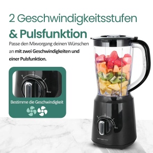Blender Emerio BL-124816, 1.5l, 500W, BPA free, Negru - Img 6