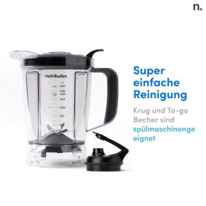 Blender Nutribullet Full Size NBF500MB, 1200W, 1.9L, Negru - Img 7