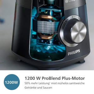 Blender Philips 5000, 1200 W, capacitate 2L, negru - Img 3