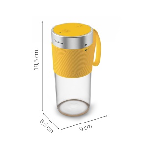 Blender portabil Moulinex Lightmix LM1C0210 300 ml galben putere mare reincarcabil - Img 7