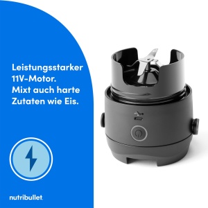 Blender portabil Nutribullet Flip, 590 ml, inox, kabellos, negru - Img 6