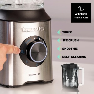 Blender Taurus Prior Advance, 1800 W, 2 L, lame inox, negru-metalic - Img 6
