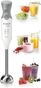 Blenderul de mana Bosch ErgoMixx MSM66110, picior blender din otel inoxidabil, ceasca de amestecare si masurare, 2 setari de viteza, carcasa usoara, cutit cu 4 lame, curatare usoara, 600 W, alb/gri - Img 7