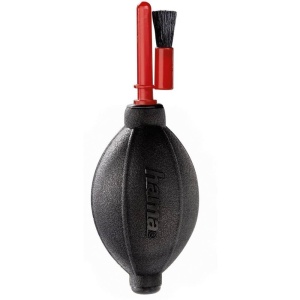 Blower de Aer Hama cu Pensula, Compact, RosuNegru, 16 cm