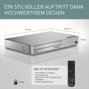 Blu-ray Player Panasonic DMP-BD84EG-S Full HD Audio High-Res USB Design Compact Argintiu - Img 7