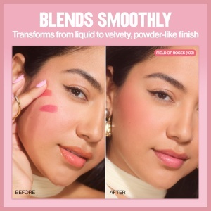 Blush lichid REVLON Glimmer Blush Drops 103 Field of Roses, pigmentare ridicata - Img 6