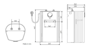 Boiler electric AEG Hoz 5 Comfort, 5 Litri, 2 kW, montare pe perete - Img 4