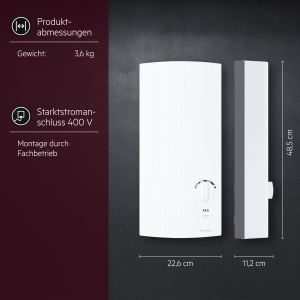 Boiler Instantaneu AEG DDLE Basis 182124 kW, 4 Simboluri Aplicatie, Montaj Flexibil - Img 5