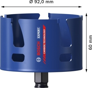 Bosch Expert Construction Material PC Plus Lochsage 92 mm Durabilitate Extinsa - Img 3