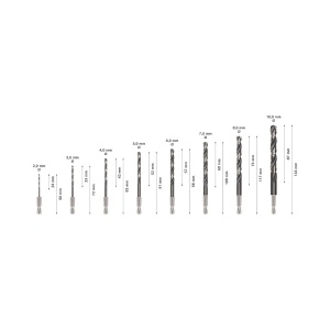 Bosch Professional Bosch Professional Impact Control HSS Set de accesorii din 8 piese pentru masini de gaurit Set de burghie elicoidala format din 1 burghiu HSS cu diametrul 2, 3, 4, 5, 6, 7, 8, 10 mm, 1 cutie - Img 3