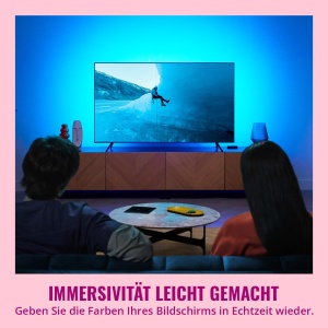Boxa HDMI WiZ cu iluminare TV - Sincronizare in timp real, RGBIC, 75-85 - Img 2