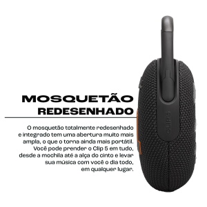 Boxa portabila JBL Clip 5, Bluetooth, 12 ore autonomie, negru - Img 4
