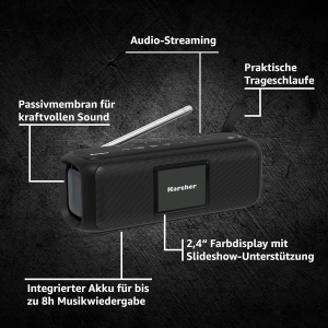 Boxa portabila Karcher DAB Go, Bluetooth, 5W, negru - Img 6