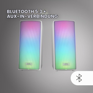 Boxe Bluetooth Mars Gaming MSRGB2, 15W, RGB, Alb - Img 4