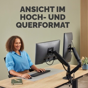 Brat dublu pentru monitoare Fellowes Everyday Plus, 232, ajustabil, cu sistem de prindere - Img 4