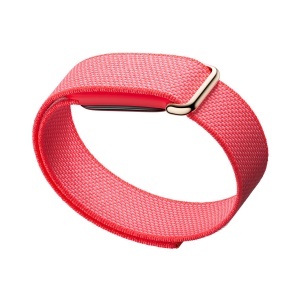 Bratara sport cu prindere Velcro pentru Google Fitbit Air, ajustabila, din materiale reciclate, culoare Berry - Img 2