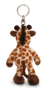 Breloc Giraffa NICI 10cm - Culoare maroniu, cu inel metalic, cadou ideal - Img 3