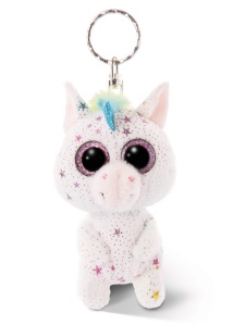 Breloc NICI Glubschis Einhorn Uberto 9cm Plus Alb cu Stele Stralucitoare