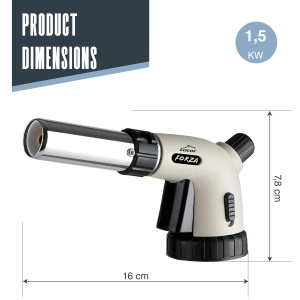 Brenner profesional Lacor Forza 68899 piezoelectric flacara reglabila sistem 360 grade - Img 2