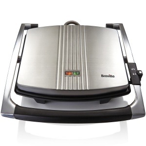 Breville Presa pentru sandvisuri/panini si aparat de prajit prajit | 4 felii | Otel inoxidabil [VST026X]