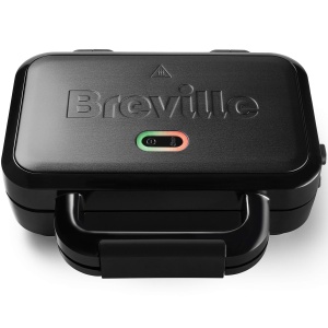 Breville Ultimate Sandwich Maker cu farfurii foarte adanci | Prajitor de paine sandwich pentru prajirea a 2 felii | Placi detasabile, antiaderente | Otel inoxidabil | negru [VST082X]
