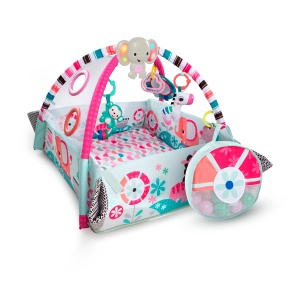 Bright Starts 5-in-1 Your Way Ball Play Salteluta de joaca ajustabila 35 bile roz