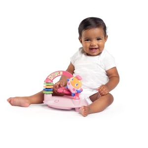 Bright Starts June Berry Premergator Roz cu Jucarii si Lumini Reglabil pe Inaltime - Img 3