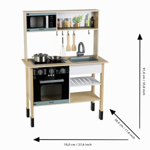 Bucatarie de Jucarie Theo Klein 7187 Miele, Alb, cu Sunet si Lumini, 70x30x91 cm - Img 4