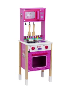 Bucatarie de Jucarie Theo Klein 7319 Barbie Epic Chef, 36 cm, din Lemn, Roz