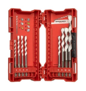 Burghiu Multimaterial SHOCKWAVE 14 Hex, 8 piese, diverse dimensiuni