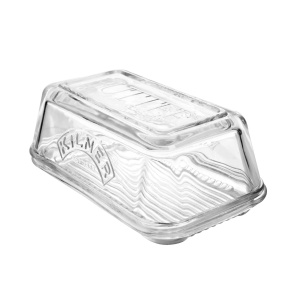 Buteriera din sticla Kilner, 250g, design retro, cu capac din sticla