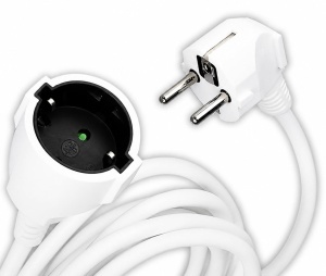 Cablu de prelungire V-TAC Schuko 5 metri, 3680W, culoare alba