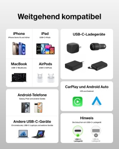 Cablu USB-C Belkin BoostCharge, 1.5 m, 240W, alb, 2 bucati - Img 4