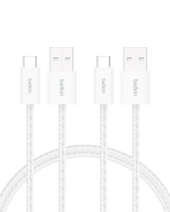 Cablu USB-C Belkin BoostCharge, 1.5m, 15W, Alb