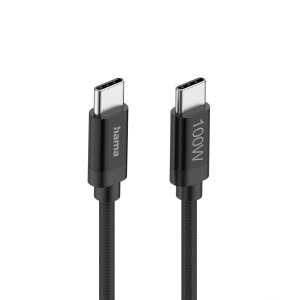 Cablu USB-C Hama 100W, 1.5m, incarcare rapida, negru