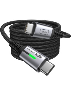 Cablu USB-C INIU, 100W, 2m, incarcare rapida pentru iPhone si laptopuri