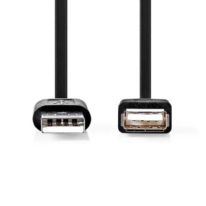 Cablu USB Nedis USB 2.0, 1m, Negru, Conector USB-A - Img 2