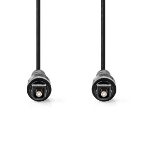 Cablul audio optic NEDIS Toslink, 1 m, negru, PVC