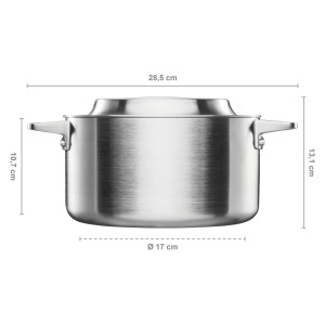 Cacerola din otel inoxidabil Fiskars Norden, 3 l, cu capac - Img 2