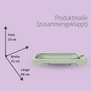 Cada pliabila pentru baie Maxi-Cosi Indigo, 0-4 ani, cu termometru integrat, verde salvie - Img 9