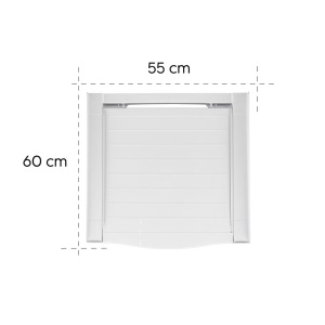 Cadru intermediar Xavax cu placa extensibila din plastic cadru de conectare pentru masina de spalat si uscator kit intermediar cu extragere ca raft pe - Img 8