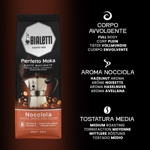 Cafea macinata Bialetti Perfetto Moka Nocciola, 250g, cu aroma de alune - Img 3