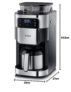 Cafetiera cu rasnita Severin KA 4814, 1000 W, 8 cesti, 1 L, negru - Img 10